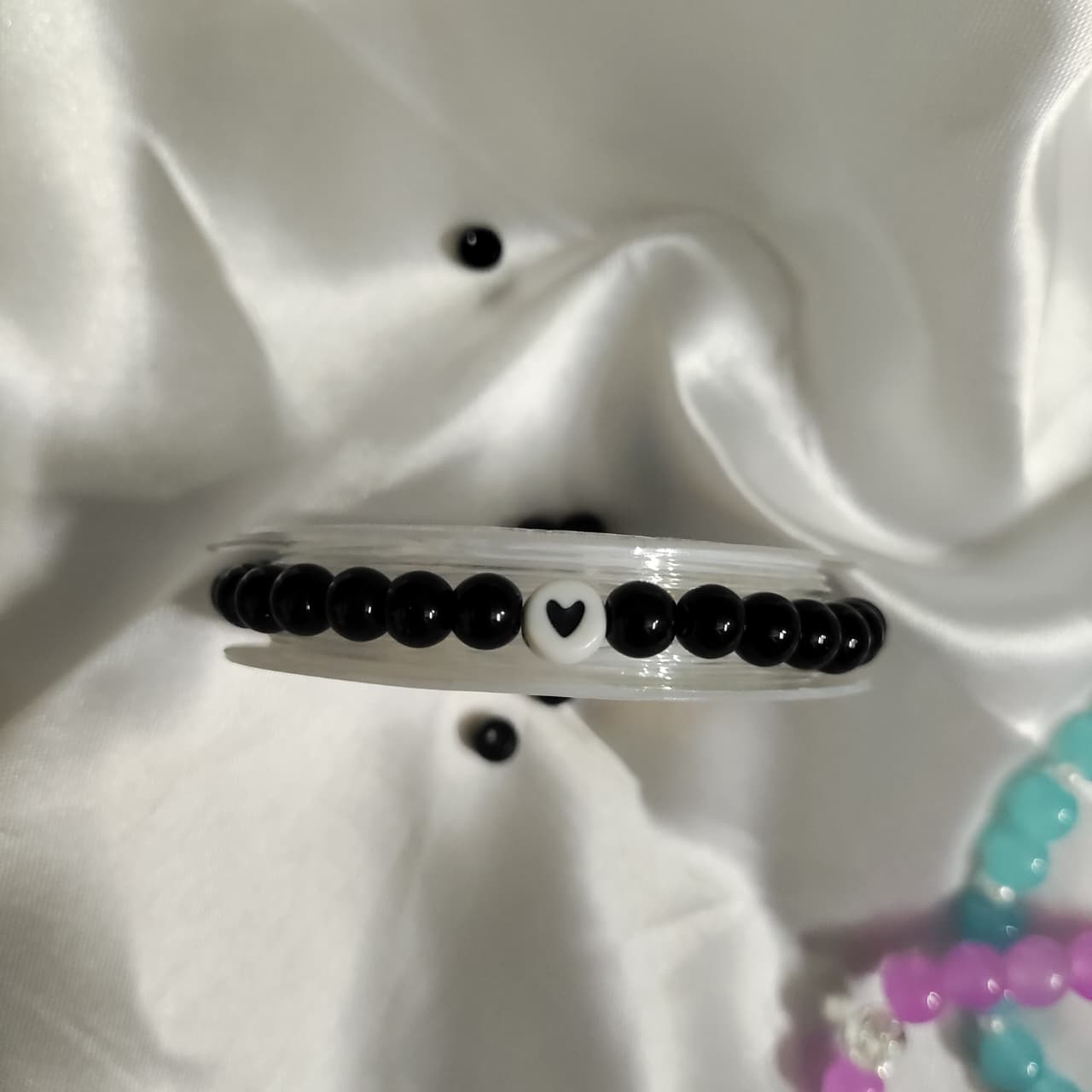 Black heart bracelet