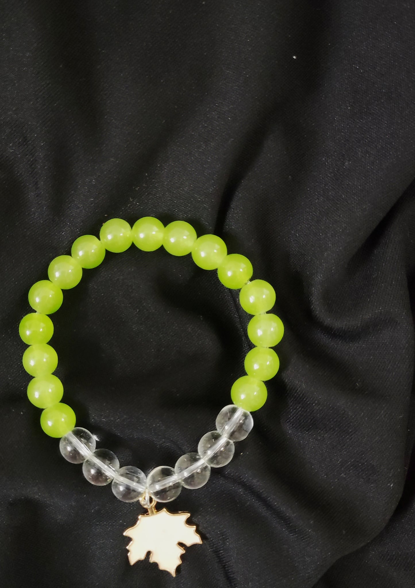 Aesthetic leaf charm bracelet