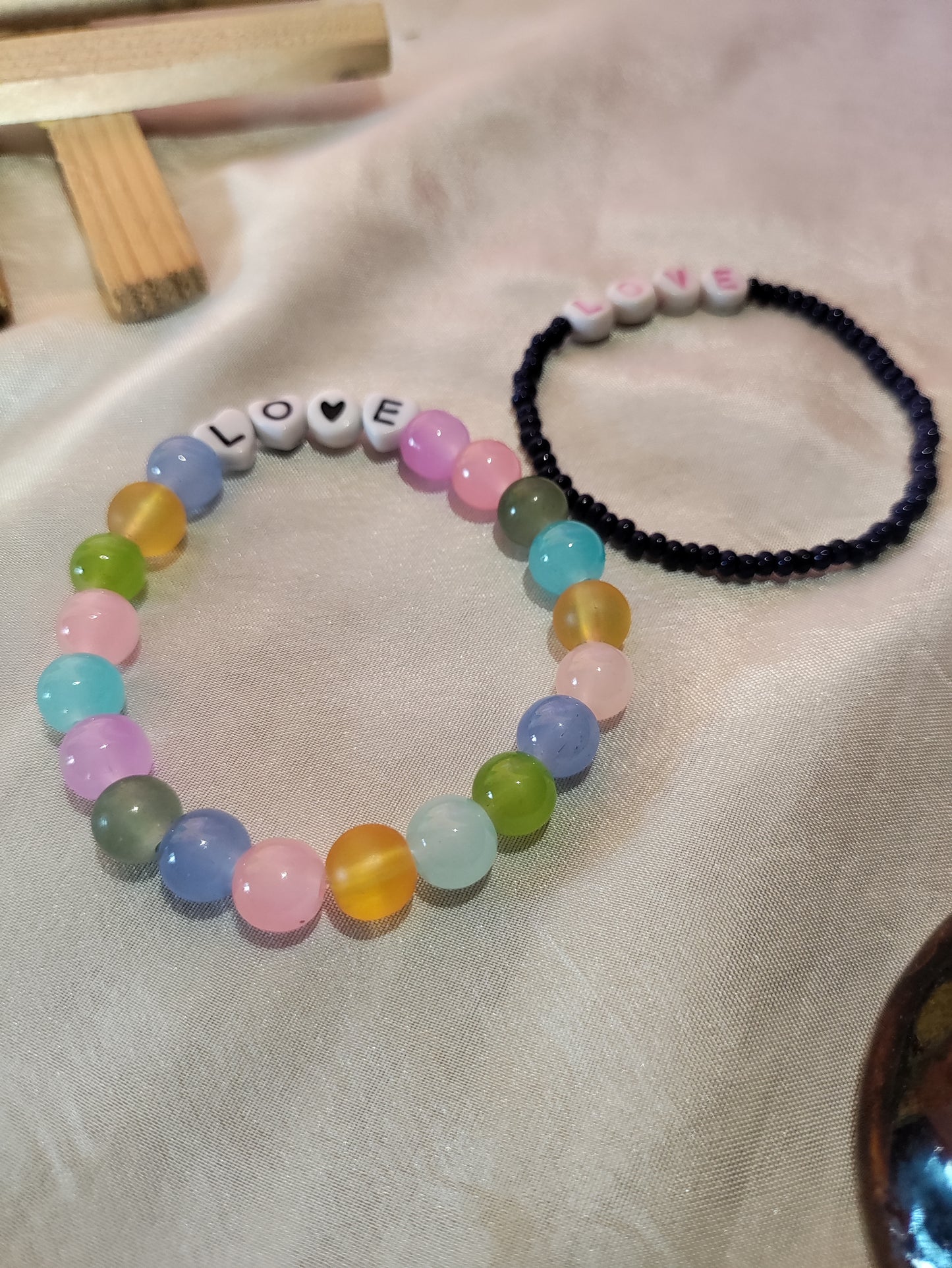 Multicolour love charm bracelet