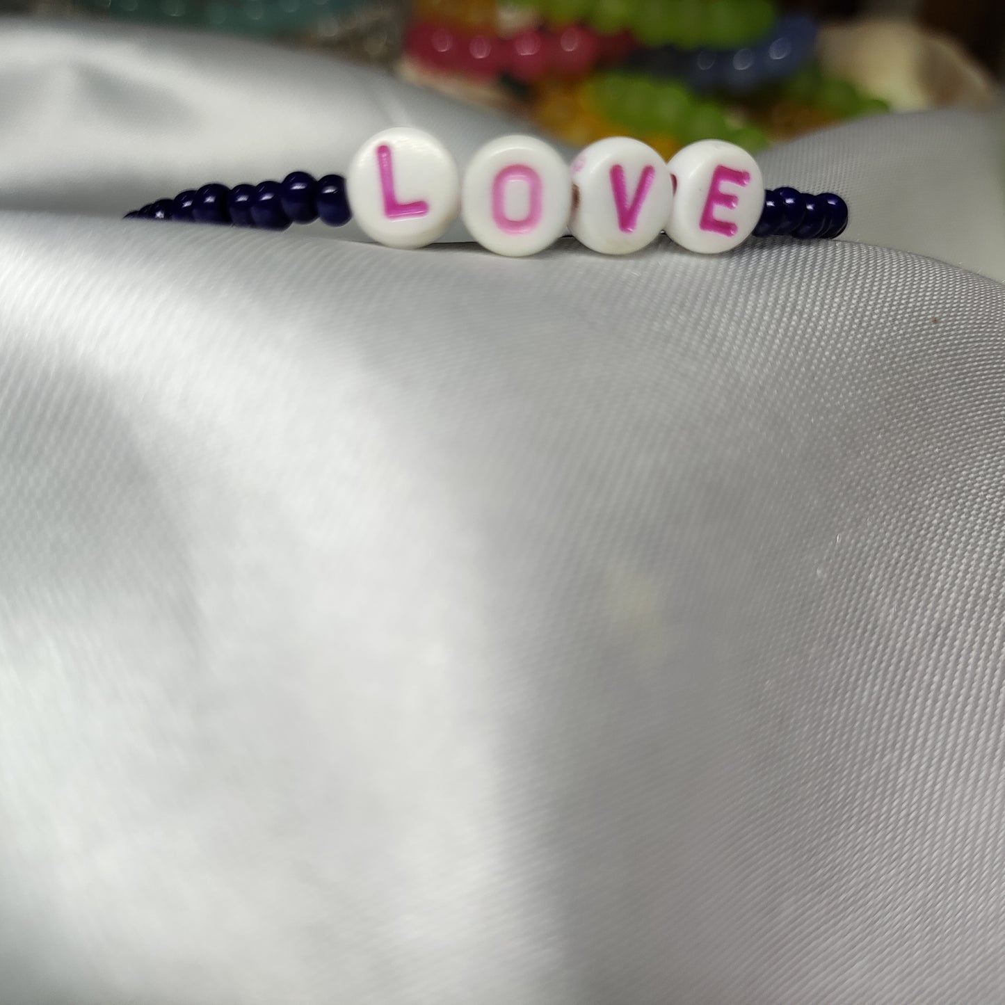 Multicolour love charm bracelet