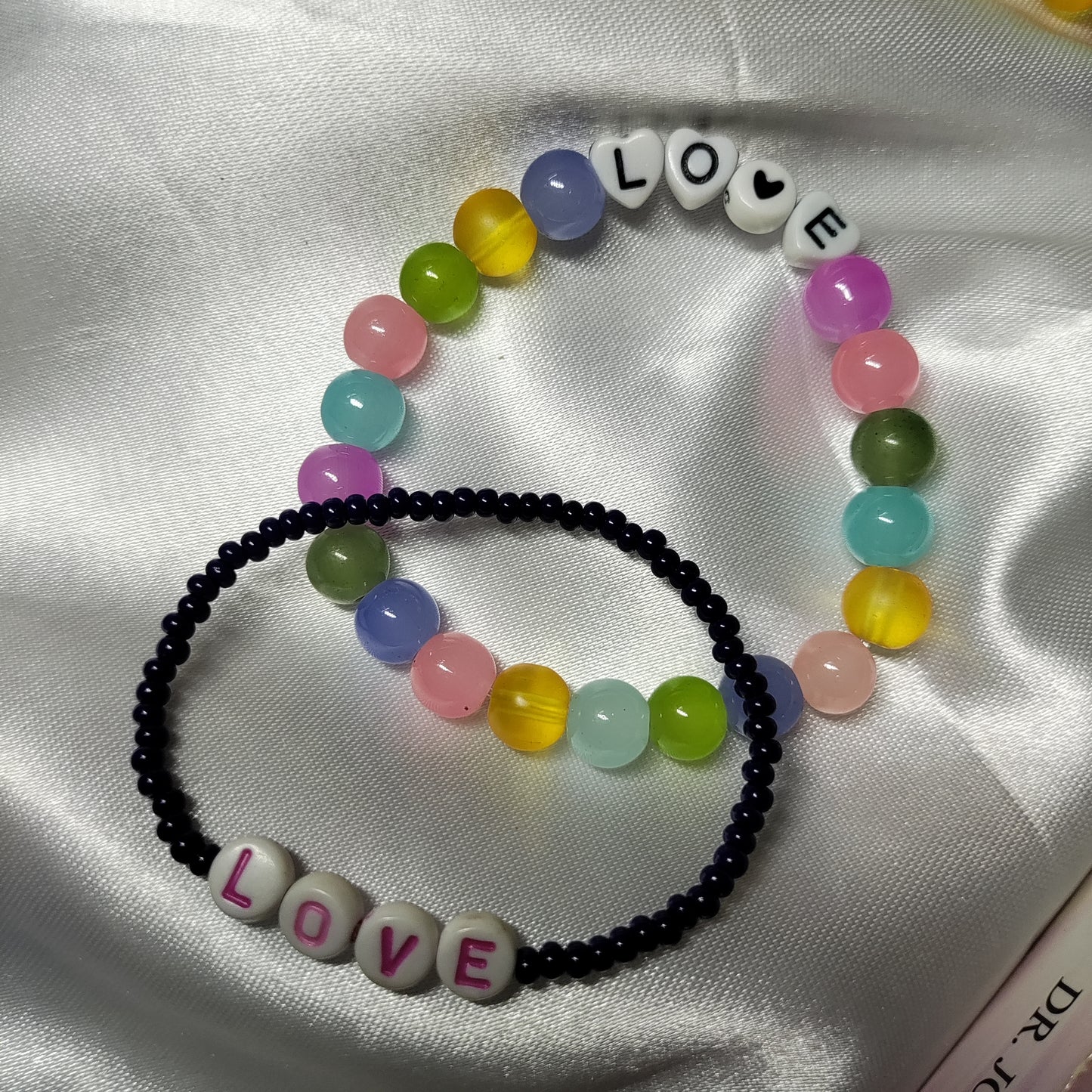 Multicolour love charm bracelet
