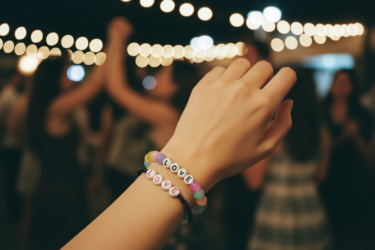 Multicolour love charm bracelet