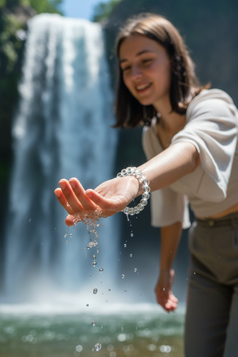 Transparent bead bracelet