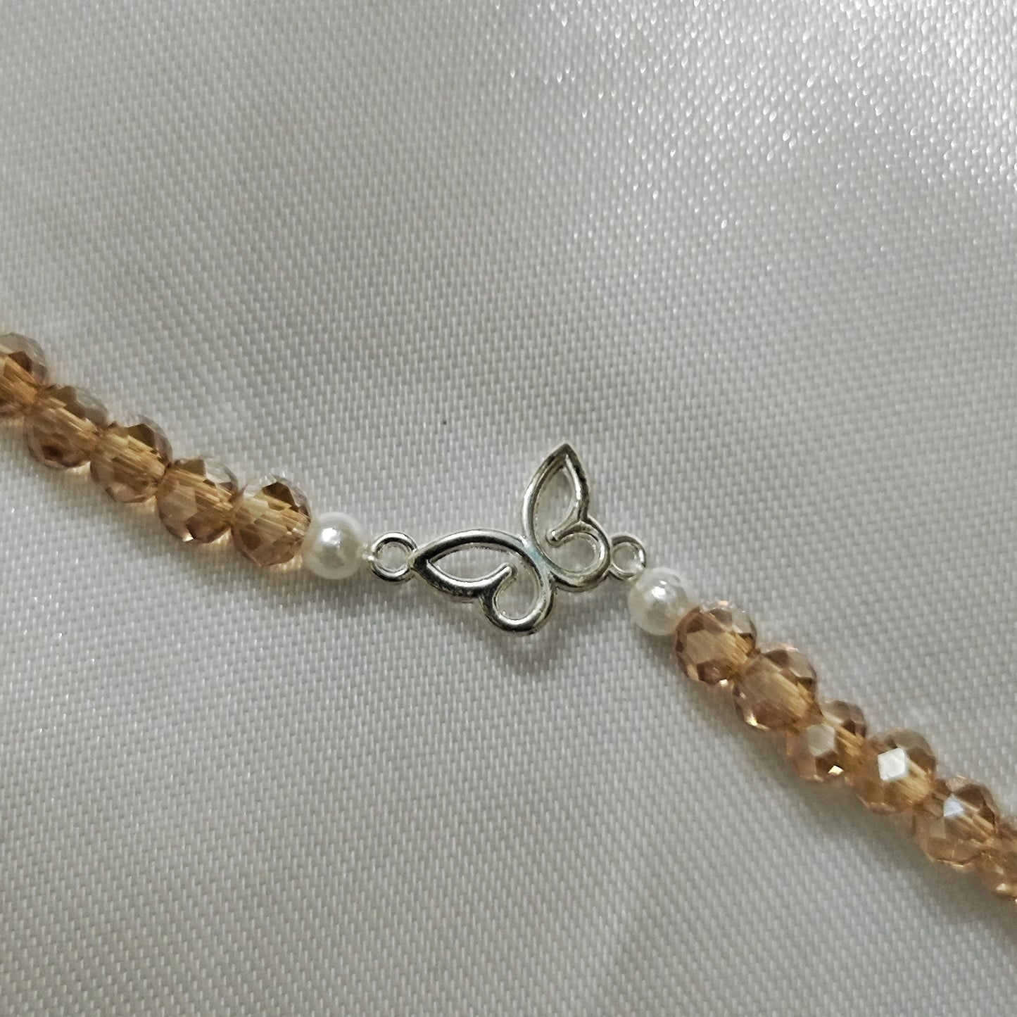 Gold bead with Butterfly Charm bracelet