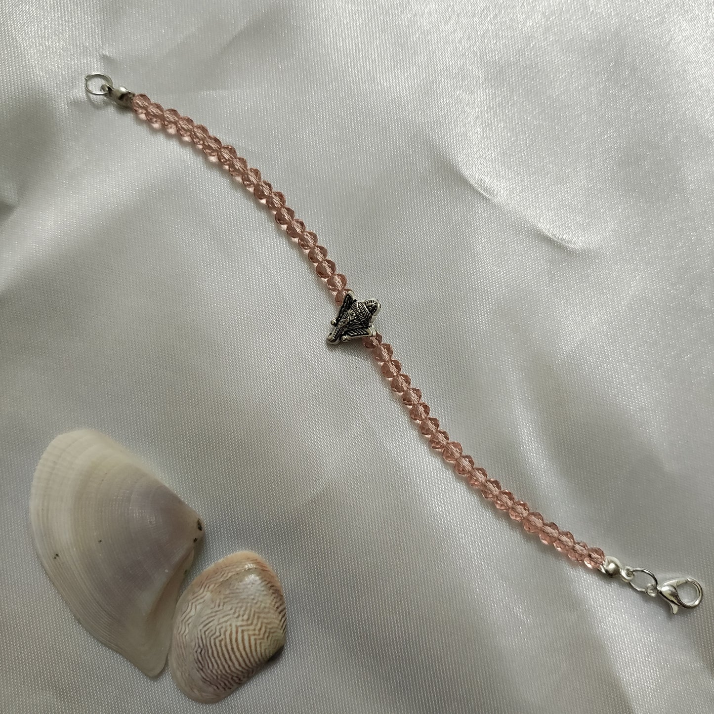 Pink beads with Ganesh pendant