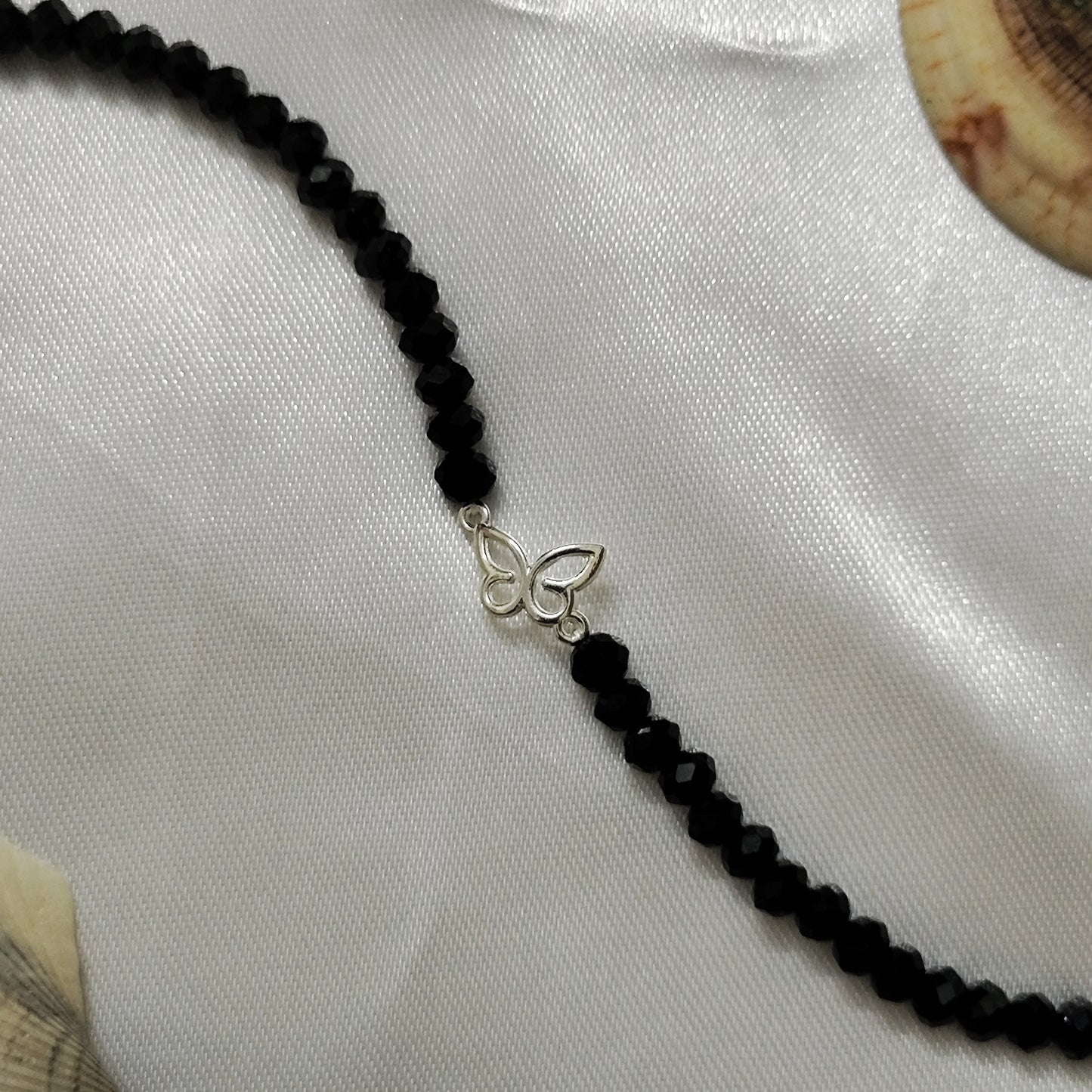 Black bead with Butterfly design